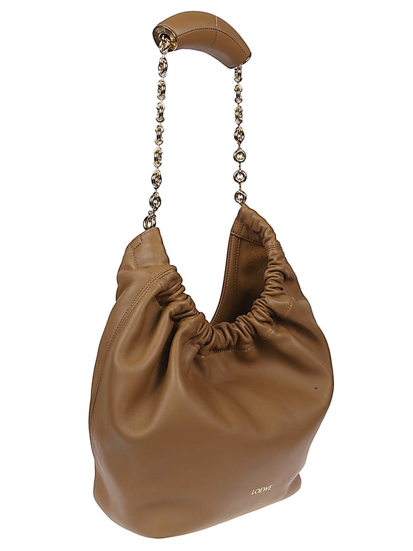 Small Leather Squeeze Bag