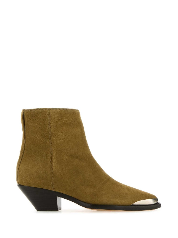 Adnae Zipper Suede Boots