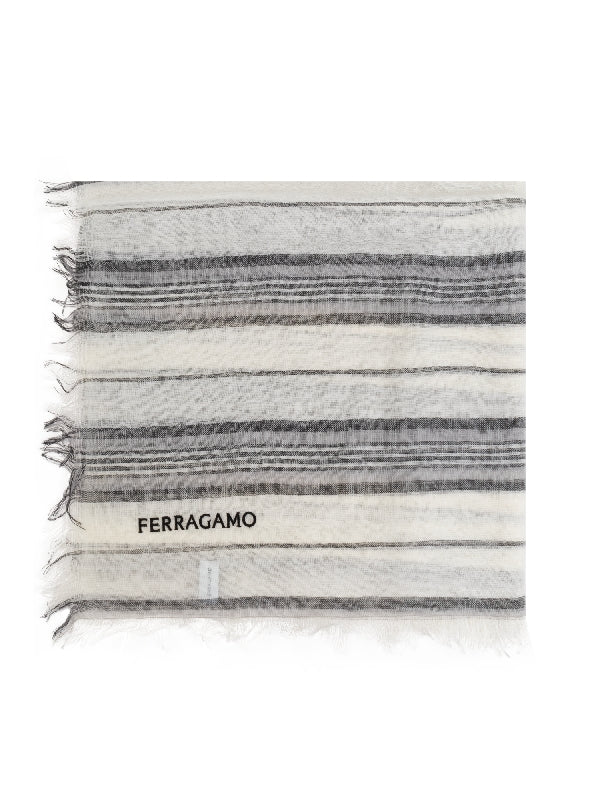 Logo Embroidery Stripe Pattern
  Wool Scarf