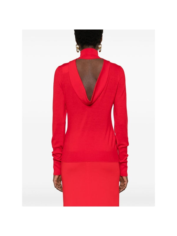 4g Logo Detail High Neck Wool Knit