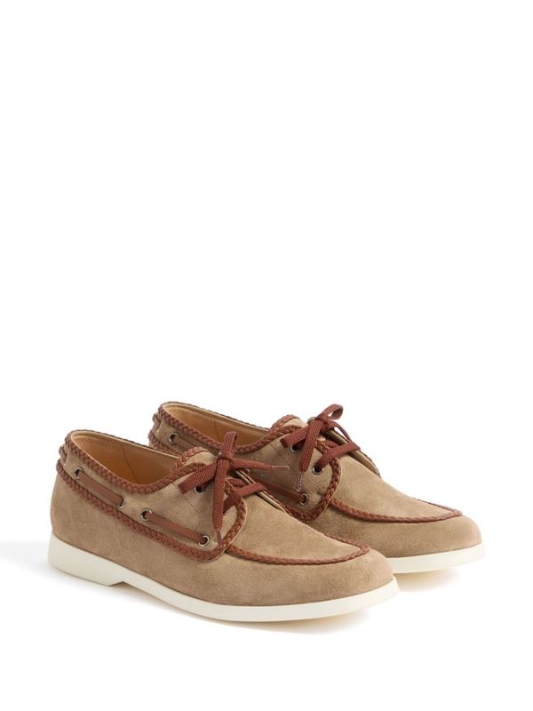 V Logo
  Decorated Suede Boat Shoes