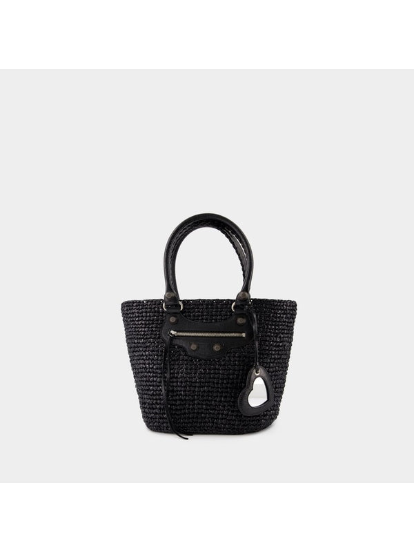 Balenciaga Le Cagall Panier Medium Black Tote Bags