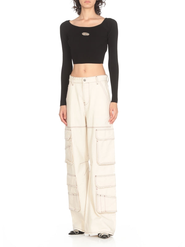 Vera Logo Crop Long Sleeve Top