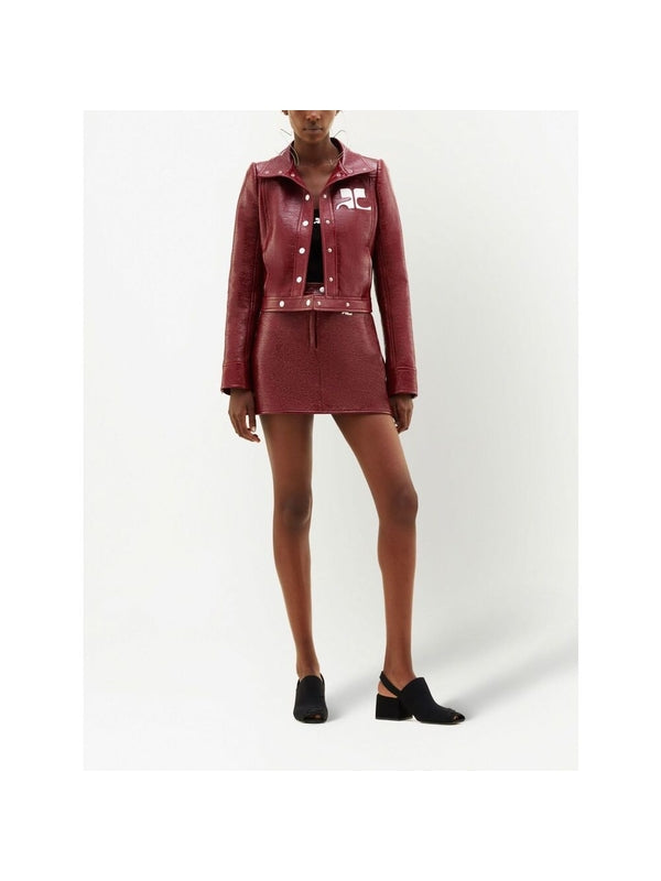 ロゴビニールミニスカート