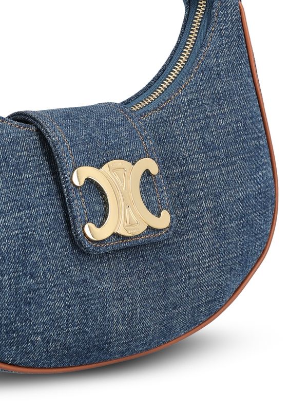 Ava Triomphe Denim Medium Shoulder Bag