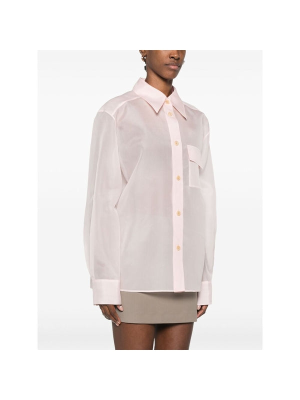 Flap Pocket Silk Shirt
