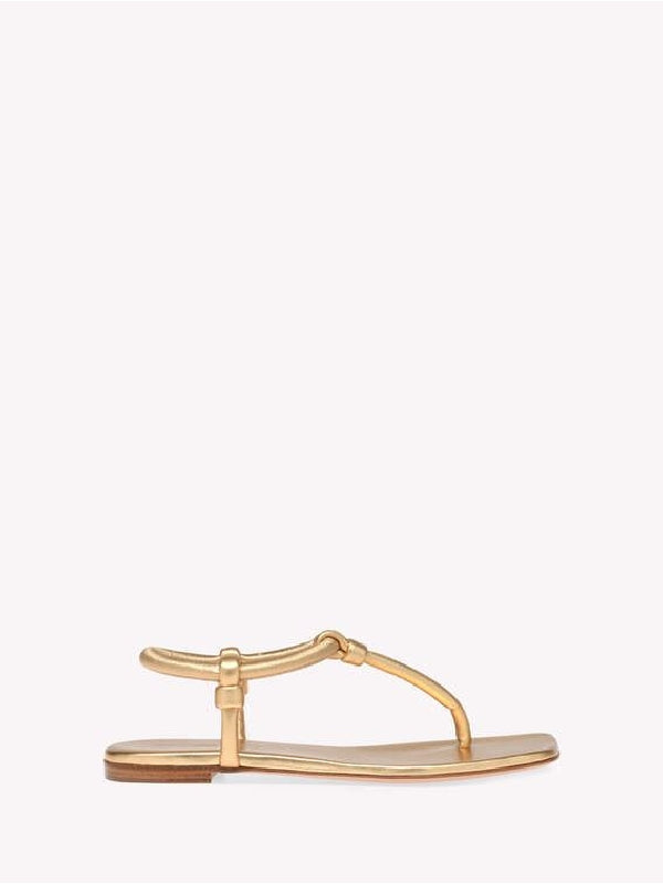 Juno Metallic Leather Flip-flops