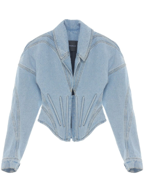 Corset Decoration Denim Jacket