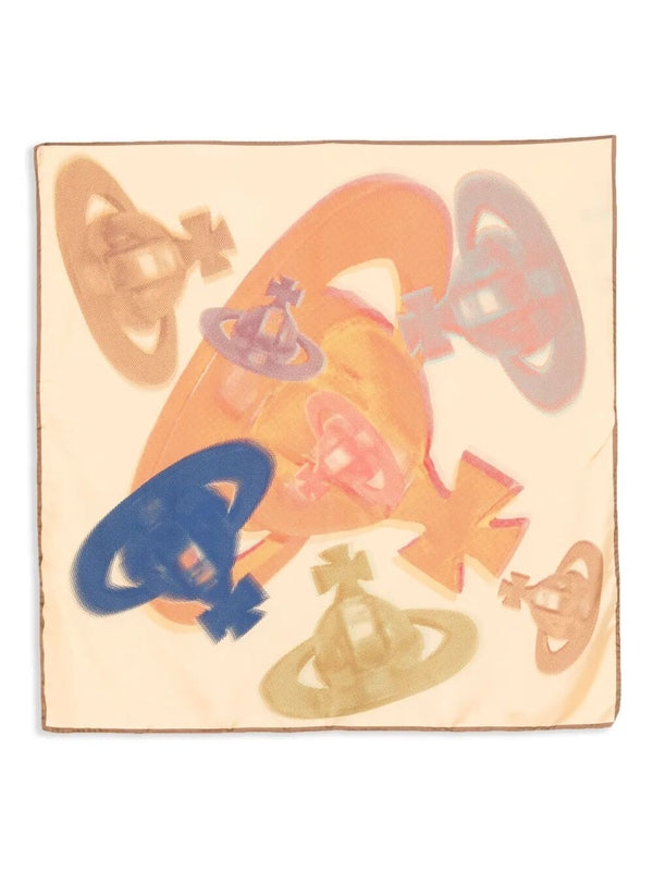 ORB Print Silk Scarf