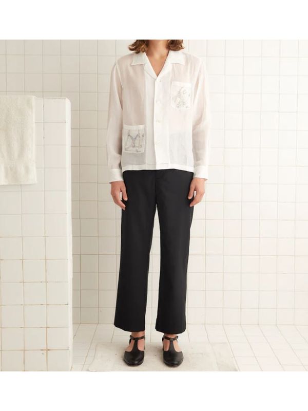 Graphic Printing Linen Shirt