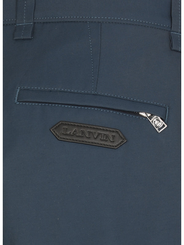 Back Logo Patch Cotton Nylon Pants