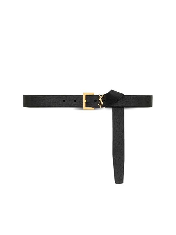 Cassandra Logo Lambskin Belt