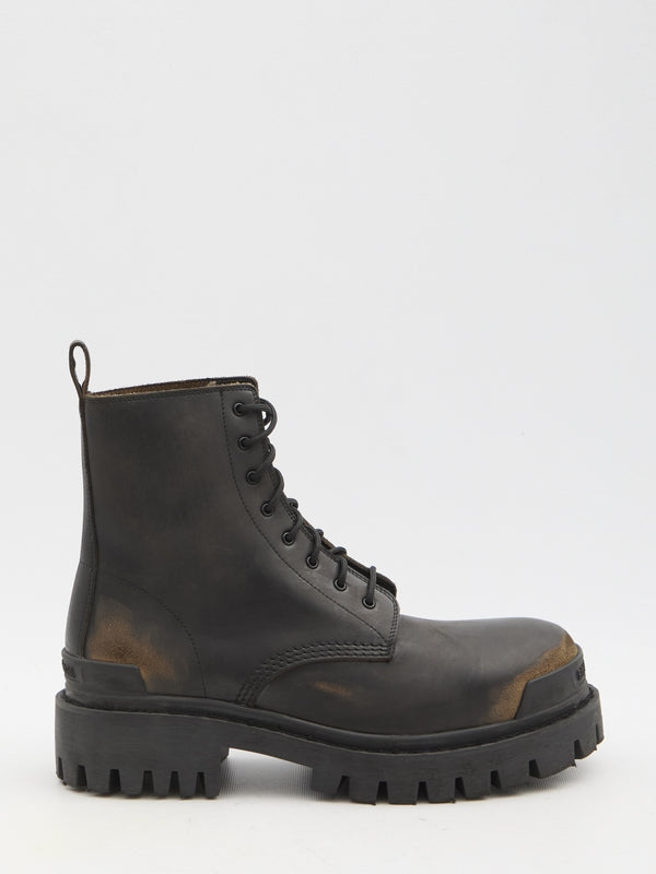 Strike Vintage Leather Lace-up Boots