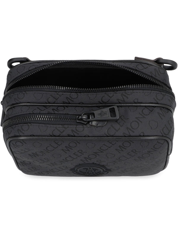 Allover Logo Pattern Nylon Crossbody Bag