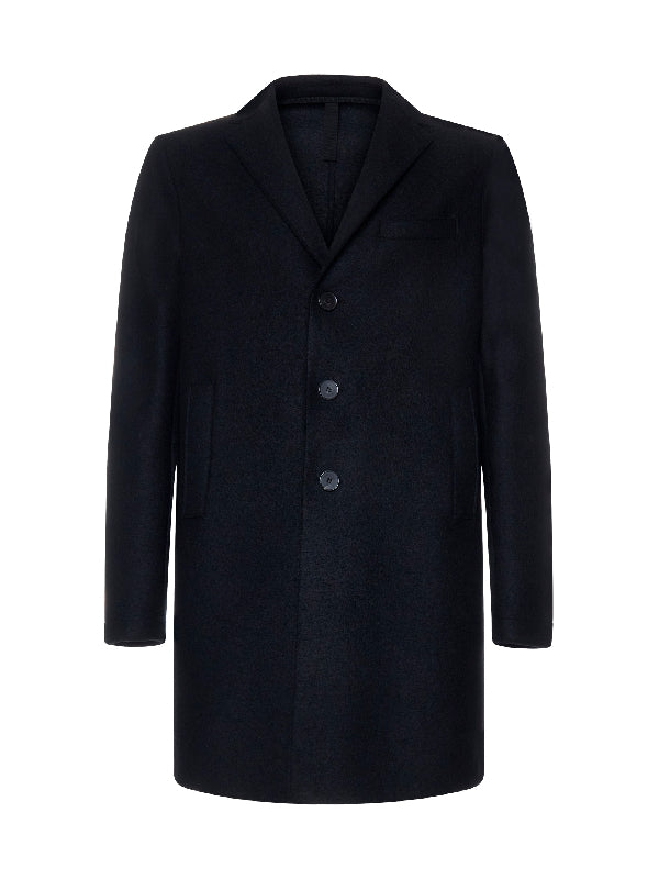 Black Single Wool Coat