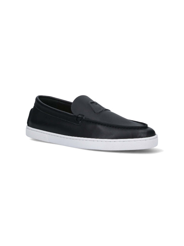 Varsiboat Logo Calfskin Boat Shoes