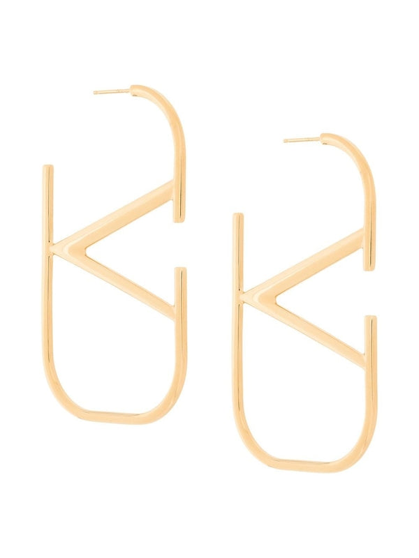 V Logo Earrings