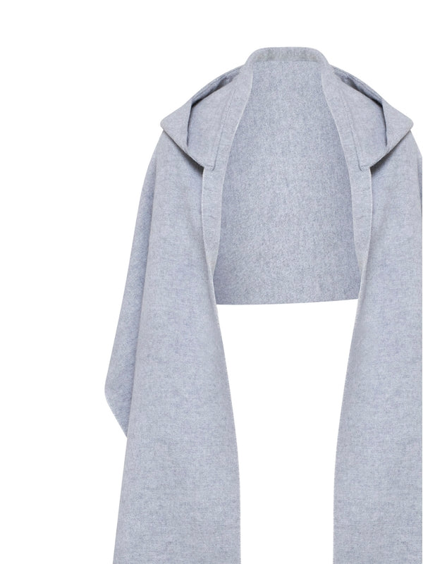 Wool Cashmere Hoodie Scarf