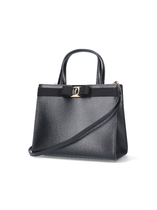 Vara Top Handle Leather Tote Bag