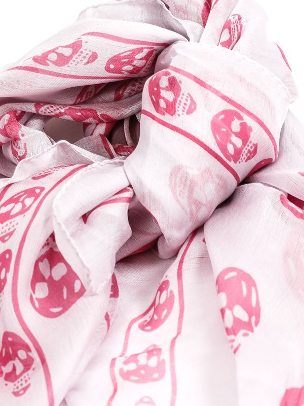 Skull Printed Silk Scarf