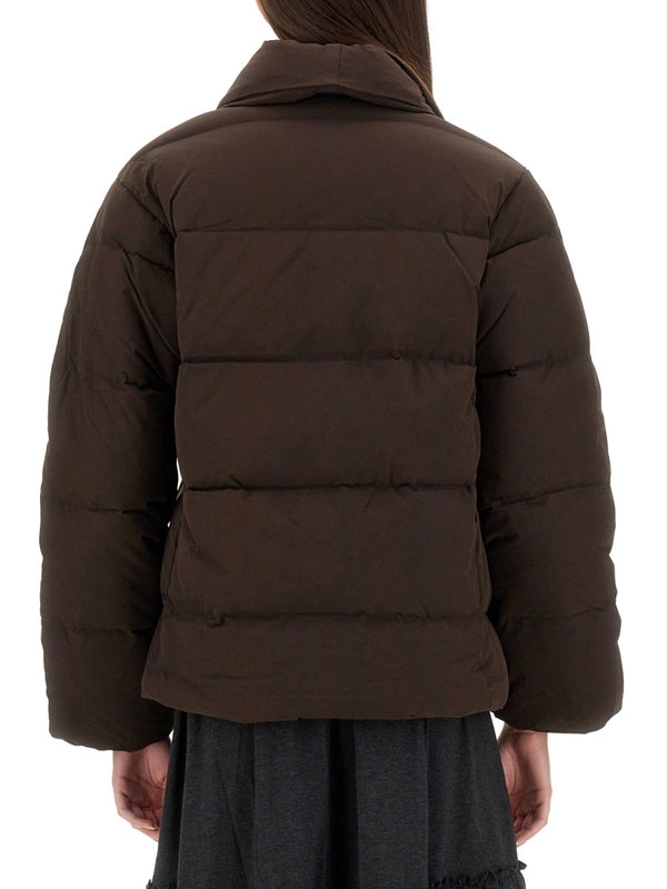 Ash High-neck Wrap Padded Jacket