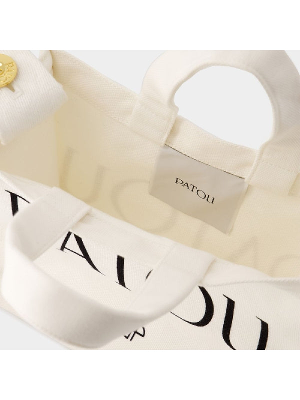 Jacquard Logo Small Cotton Tote Bag