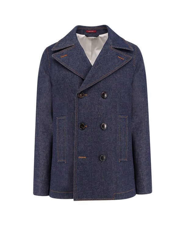 Stitch Denim Double Peacoat