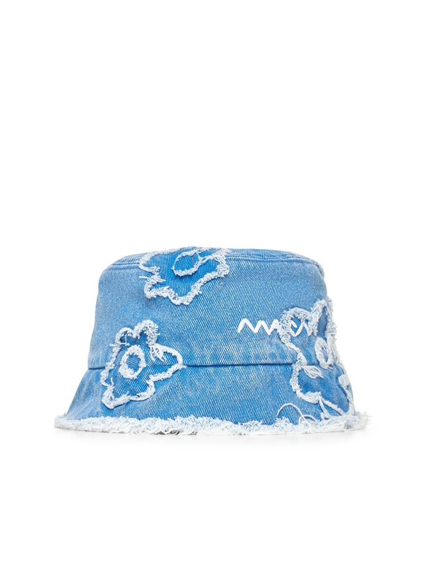 Flower Detail Cotton Bucket Hat