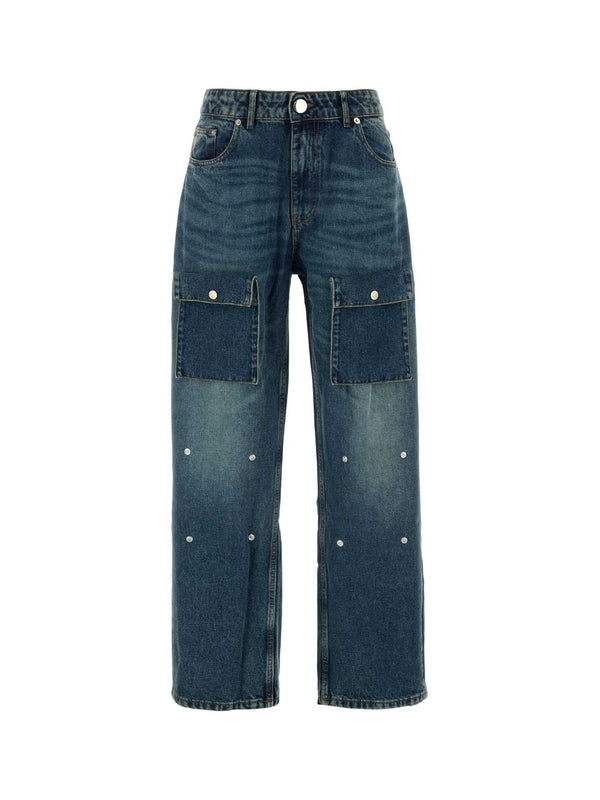 Studded Denim Pants