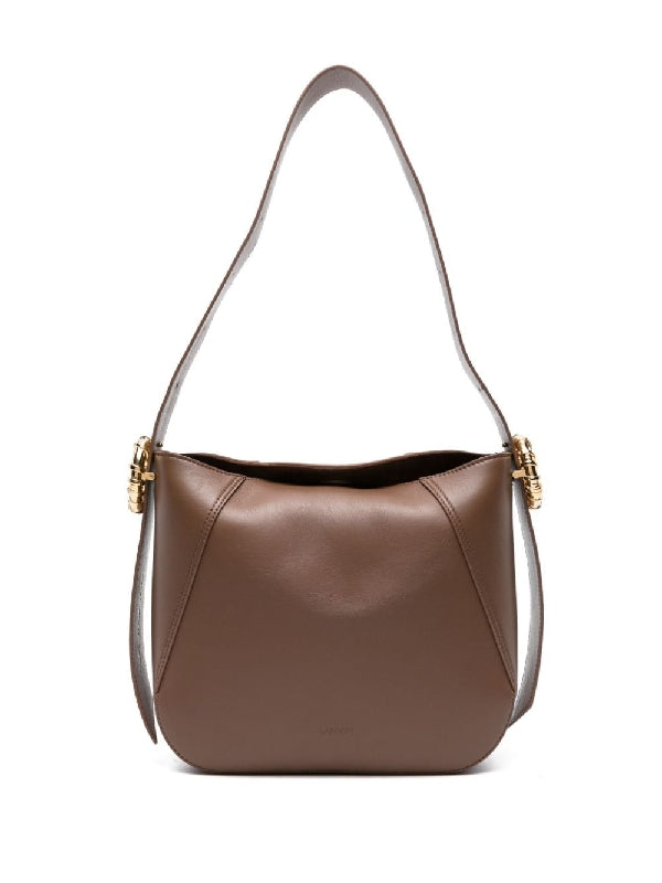 Melodie Metal Detail Leather Shoulder Bag