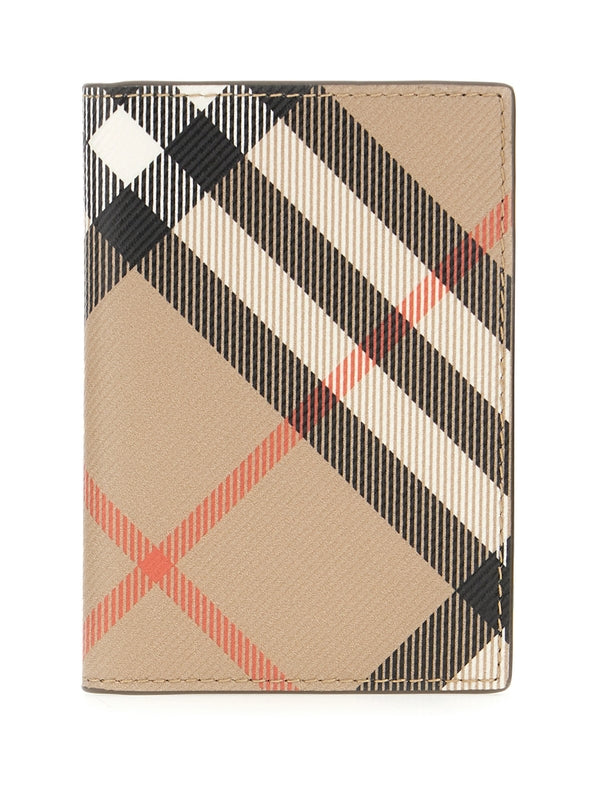 Vintage Check Fold Card Wallet