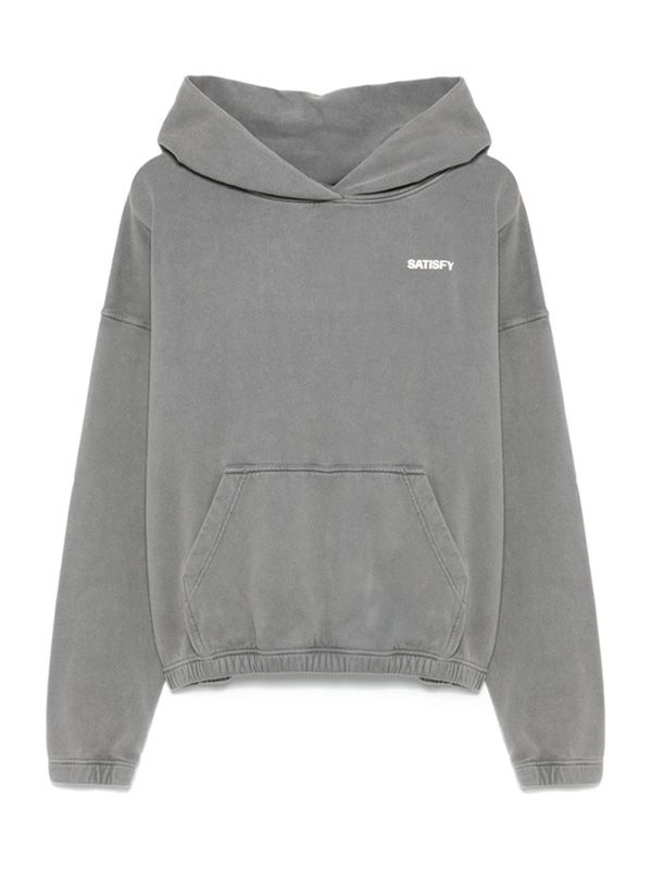 Logo Print Vintage Washed Hoodie