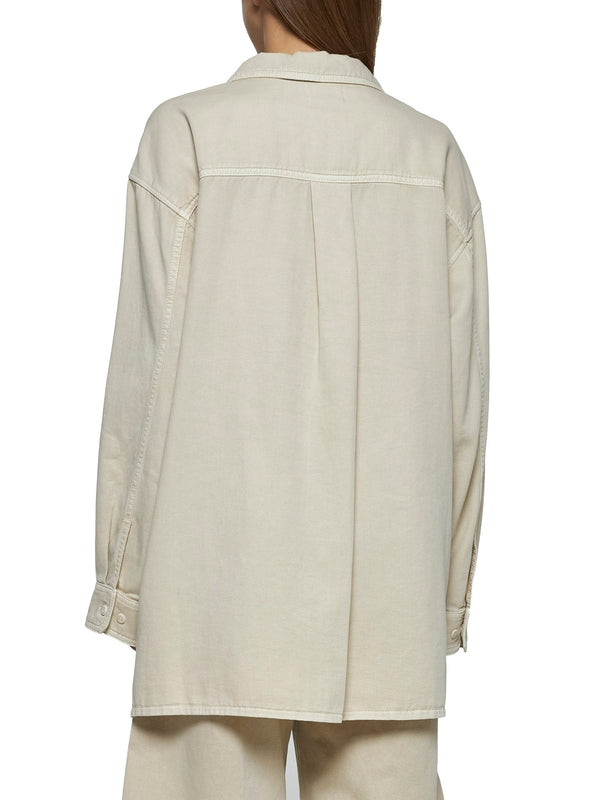 Twist Oversized Cotton Shirt