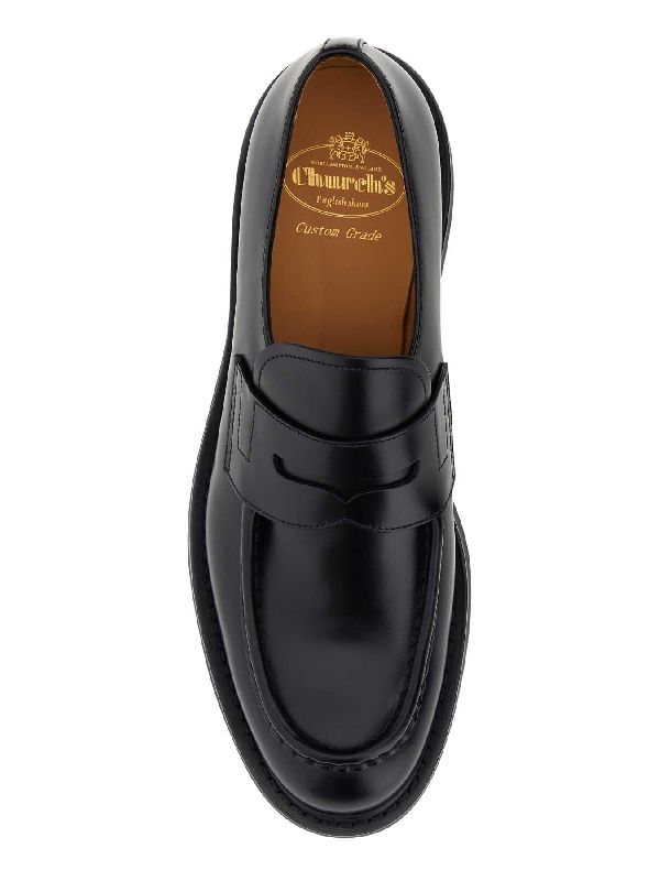 Black Leather Penny Loafer