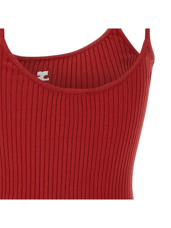 Courrèges Red Sleeveless