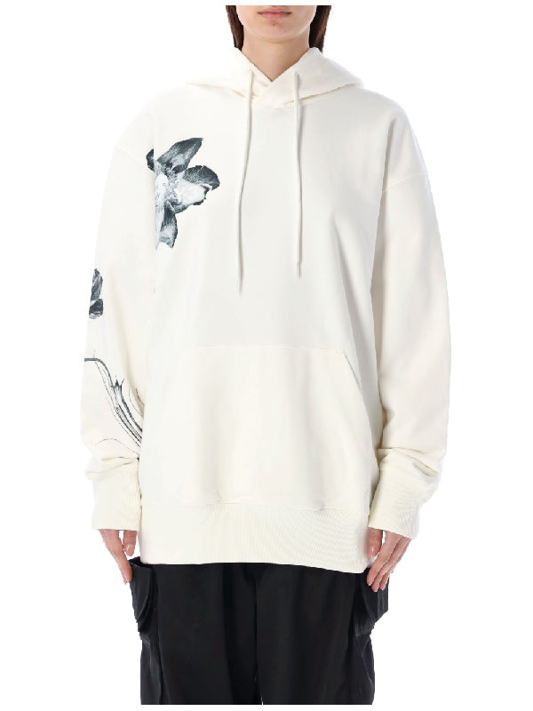 Y-3 - Flower Logo Detail Cotton Hoodie - Jente