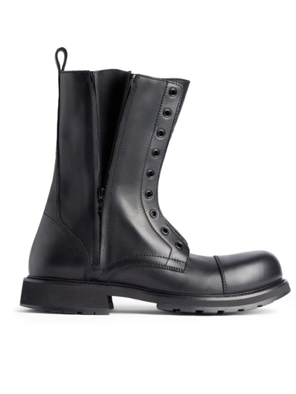 Truck Black Lace-Up Boots