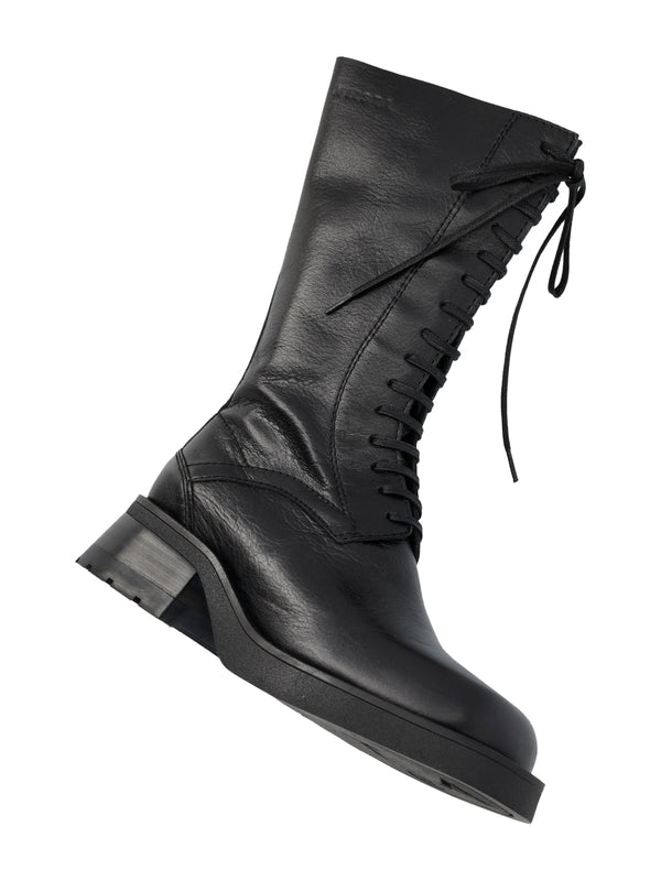 Mista Black Lace-Up Boots