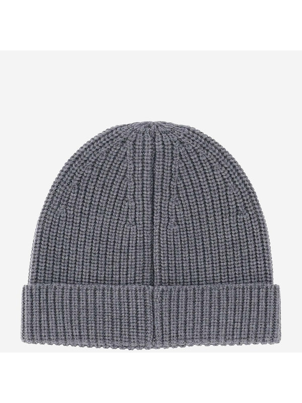 V Logo Embroidery Wool Beanie