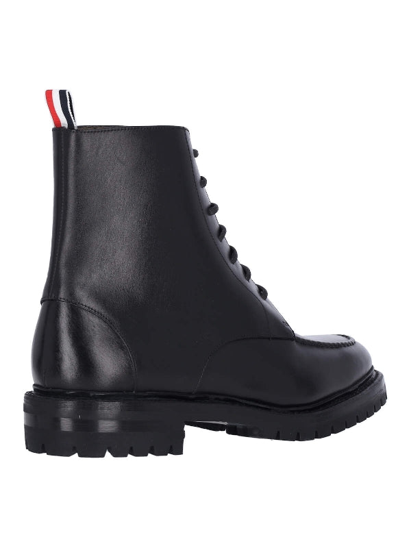 THOM BROWNE - Rwb Tab Lace-Up Boots - Jente
