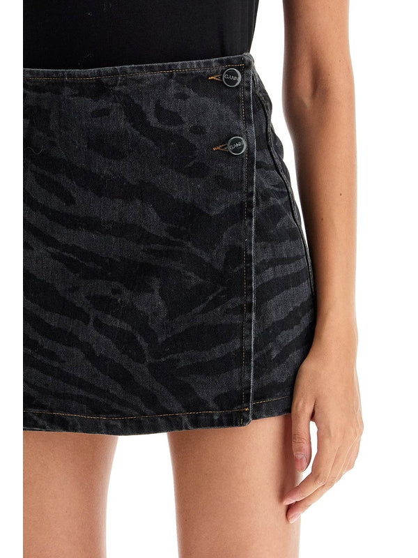 Animal Printing Denim Skirt