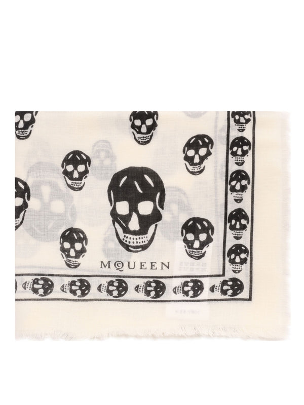 Alexander Mcqueen Black Wool Mufflers