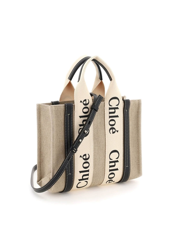 Woody Logo Small Tote Bag