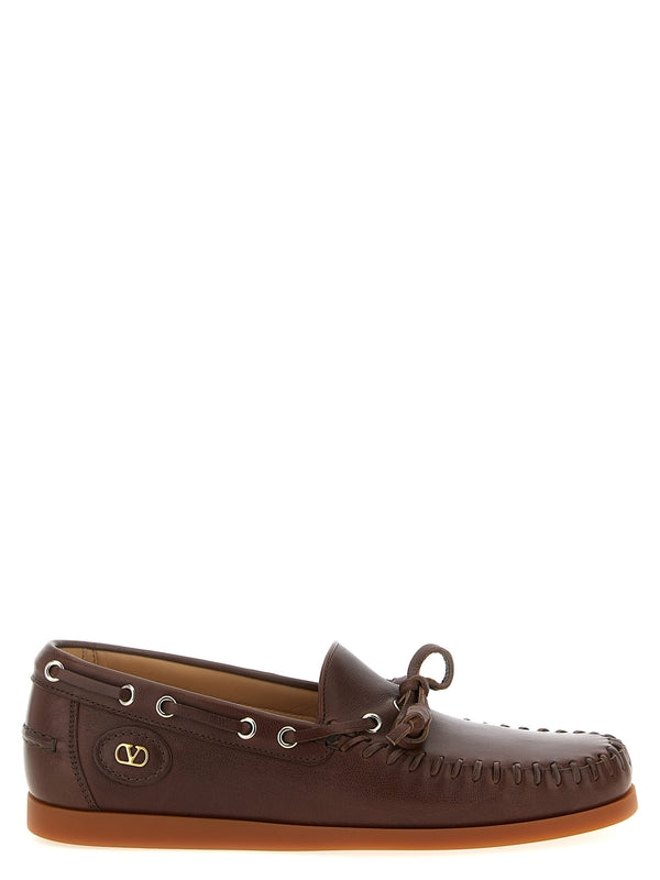 Valentino Brown Boat Shoes