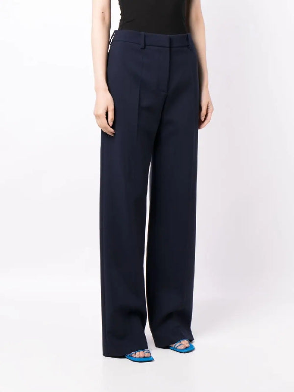 Virgin Wool Blend Tailored Pants