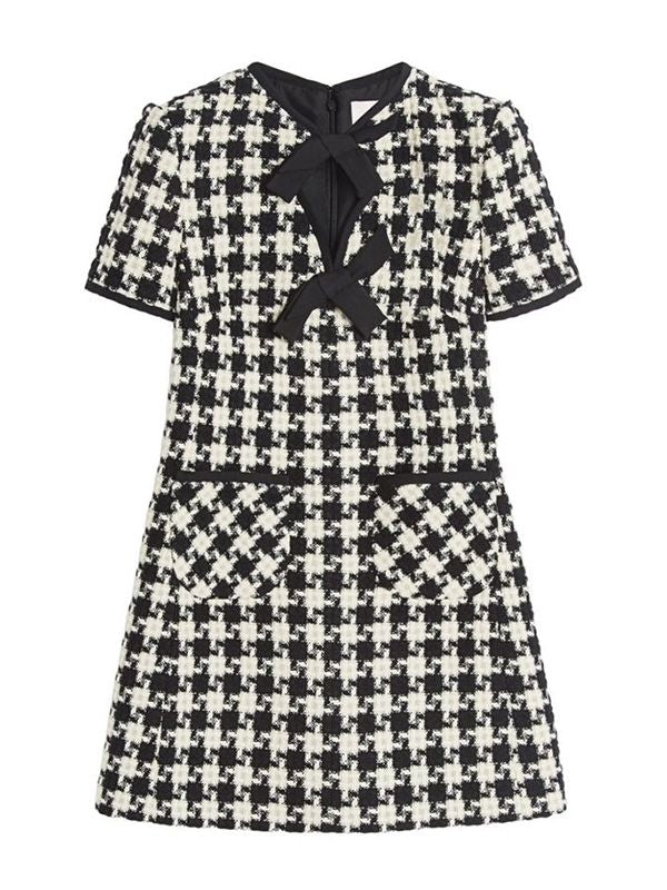 Houndstooth
  Check Mini Dress