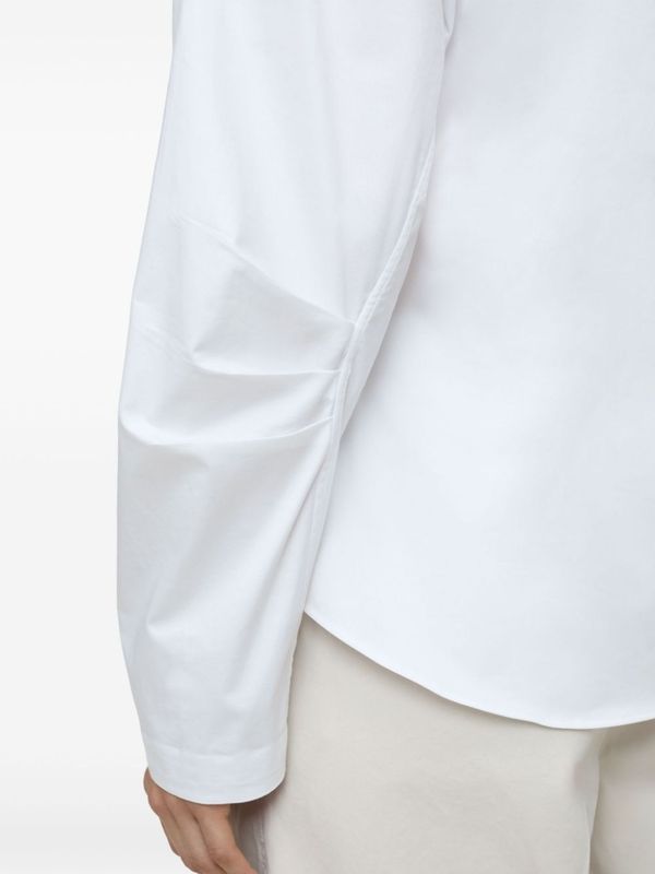 Pleated Sleeve
  Cotton Shirt