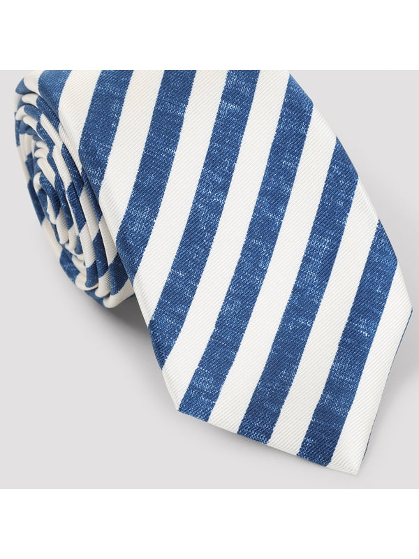 Diagonal Stripe Silk Tie