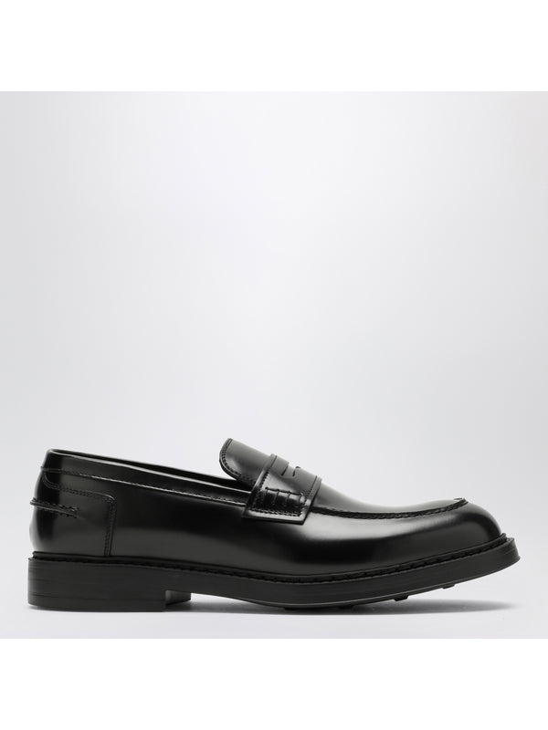 Black Leather Loafers