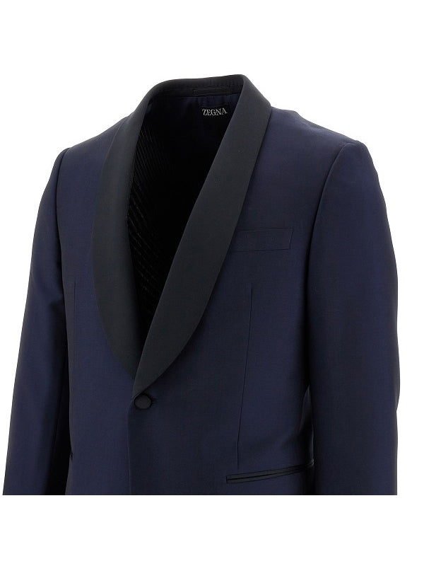Wool Mohair Single-Breasted Jacket